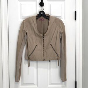 Veda Nude Leather Jacket